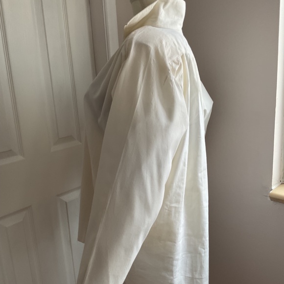 Jantzen - Women’s White Botton Down Oversized Boyfriend Blouse, SZ 14 - Picture 4 of 11